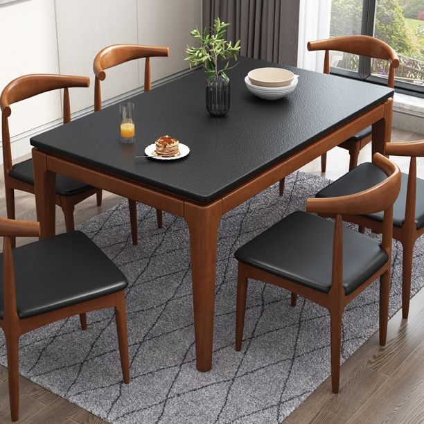 4-foot Stone Furniture Midcentury Style Rectangle Dining Table for Indoor Clearhalo ' dining_table' 'Dining Tables & Seating' 'Dining Tables' 'furn' 'furn_dining_table' 'Furniture' 'furniture_dining_table' 'Kitchen & Dining Furniture' 'kitchen&dining_furn' 'kitchen' 'kitchen_dining_table' 1200x1200_de3a8df6-f4ac-4f2b-907d-7b845499f66f