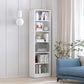 Contemporáneo Back Back Book Stant Engineered Wood Bookcase con estantes