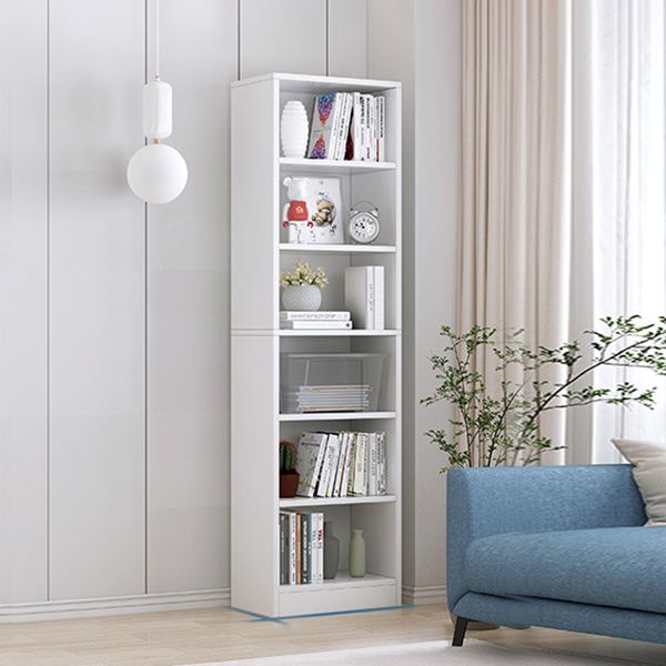 Contemporáneo Back Back Book Stant Engineered Wood Bookcase con estantes