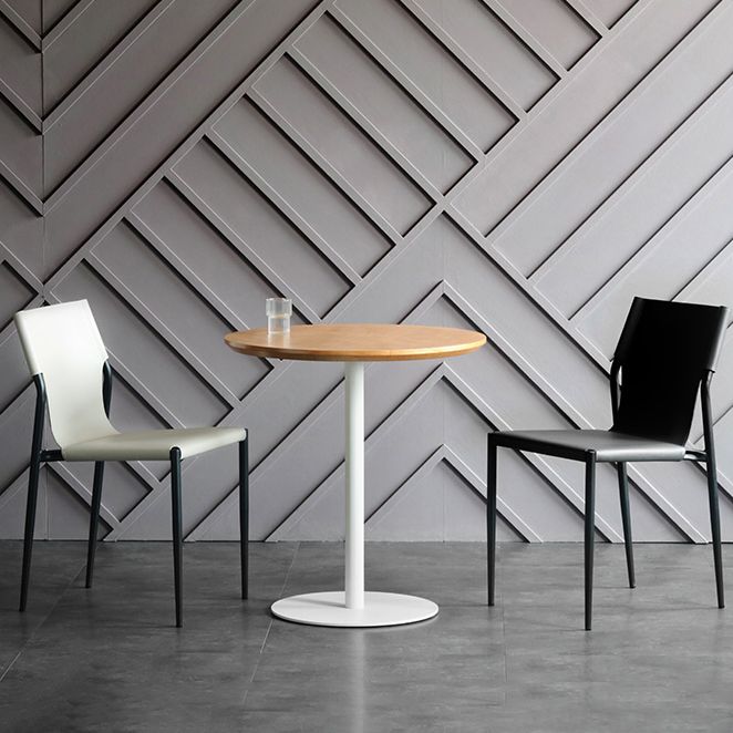 Industrial Leather Dining Room Chairs Armless Metal Dining Chairs for Restaurant Use Clearhalo ' kitchen&dining_furn' 'Dining Chairs' 'Dining Tables & Seating' 'dining_chair' 'furn' 'furn_dining_chair' 'Furniture' 'furniture_dining_chair' 'Kitchen & Dining Furniture' 'kitchen' 1200x1200_de3b0e84-d079-4e9b-a499-bda635f5dc14