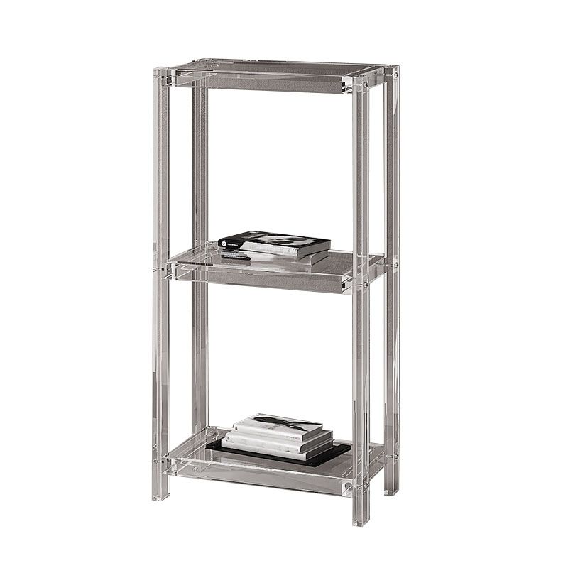 Libreria di libreria standard aperta contemporanea con scaffali