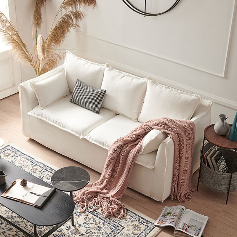 Modern Fabric Sofa 30.3"W with Sofa Flared Arm with Bolster Pillows for Living Room Clearhalo 'furn' 'furn_sofas' 'Furniture' 'furniture_sofas' 'Living Room Furniture' 'Sofa' 'sofas' 1200x1200_de3c16cc-8b57-4f2e-a648-487fed4baff1