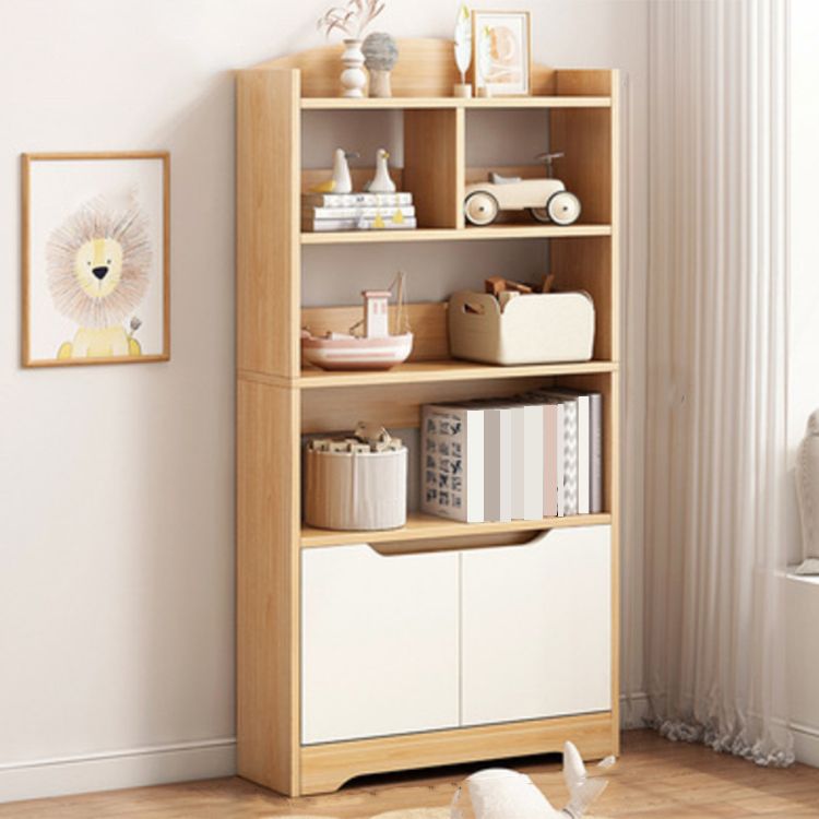 Modern Wooden Bookshelf Closed Back Bookcase for Home Office