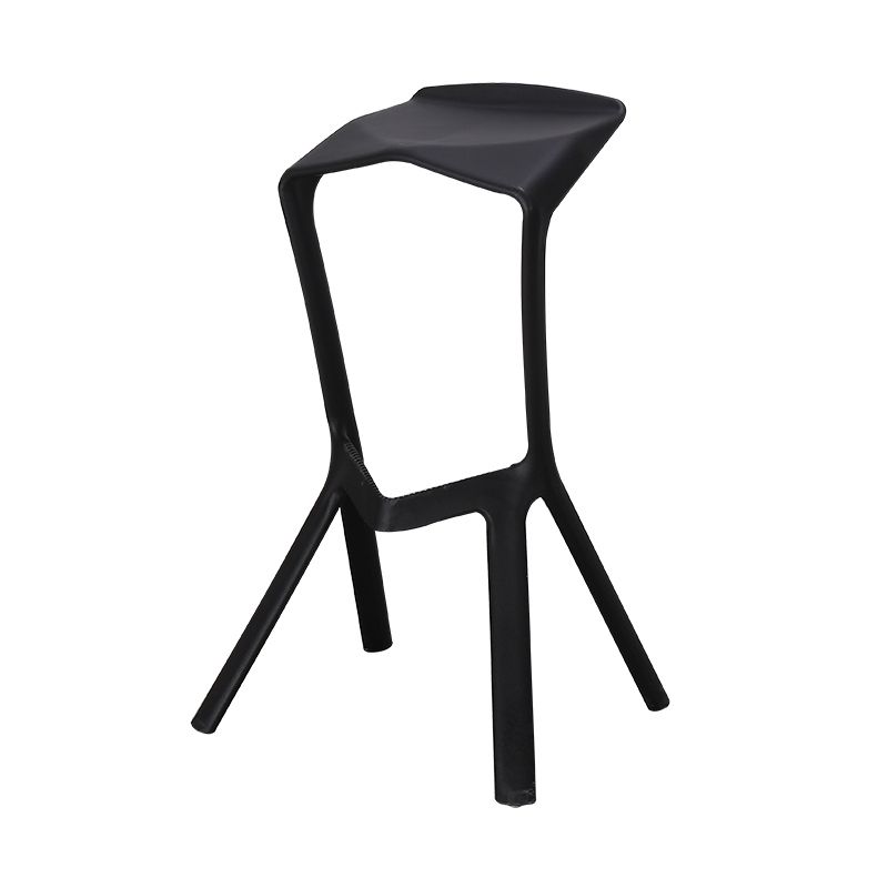 Contemporary Style Backless Plastic Stackable Bar Stool for Home Clearhalo 'Bar Furniture' 'Bar Stools' 'bar_stools' 'furn' 'furn_bar_stools' 'Furniture' 'Kitchen & Dining Furniture' 1200x1200_de3d4571-6466-4e15-b166-8e3dd199ee8b