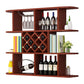 Porta di vino a parete in legno moderno 9,2 "W x 41,2" H