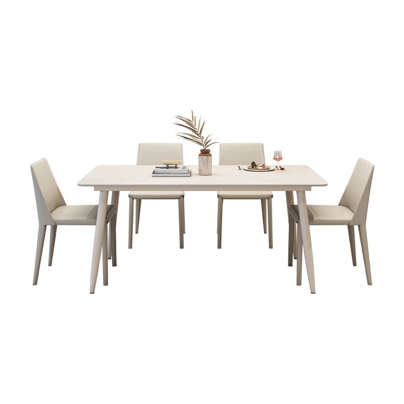 Mesa de comedor blanca Mesa de comedor de piedra sinterizada para cocina