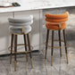Glam Velvet Upholstered Bar Stool Indoor Low Back Armless Stool