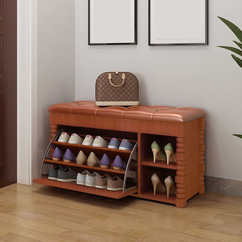 Rectangle 13.8" Wide Entryway Bench Cushioned Upholstered Bench in Manufactured Wood Clearhalo 'Benches' 'Chairs & Seating' 'furn' 'furn_benches' 'Furniture' 'Living Room Furniture' 1200x1200_de426364-f490-4bac-9a76-a362e02e8440