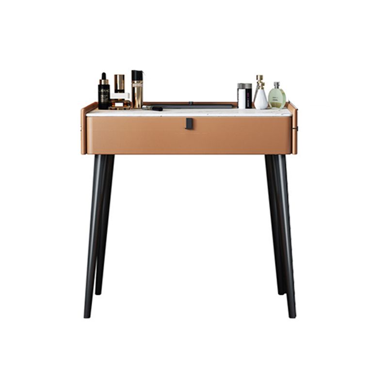 Modern 29.52 " H Slate Top Makeup Table with Drawers Vanity Stool