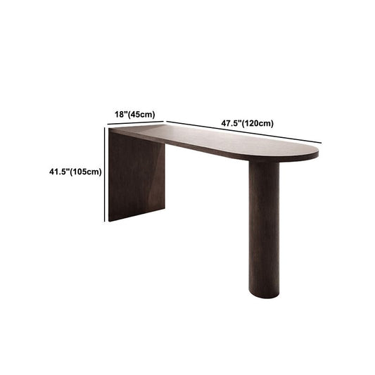 Tavolo da bar in legno in solido specialità marrone doppio piedistallo in altezza da bar tavolo da pub