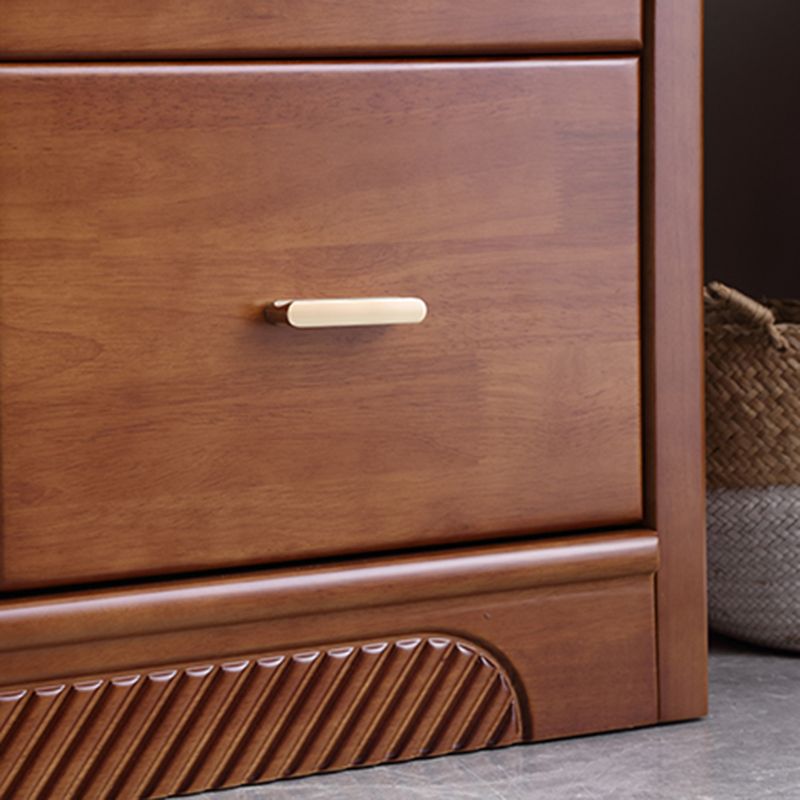 Traditionele rubberen houten borst slaapkamer horizontale opbergkast met laden