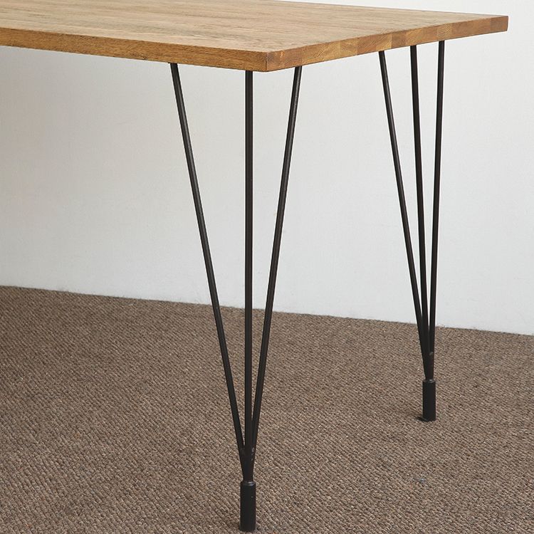 Hairpin Industrial Writing Desk Rectangular Solid Wood Office Desk