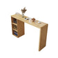 Mesa de comedor rectangular con tapa de madera maciza contemporánea y almacenamiento