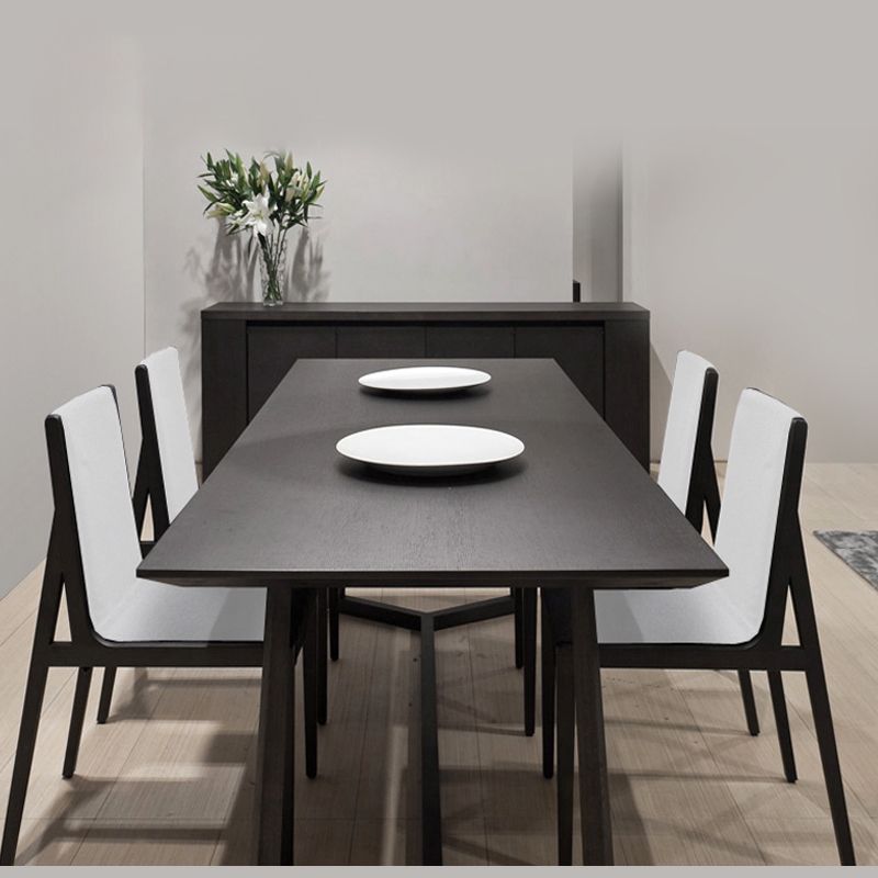 Rectangle Industrial Dining Table Solid Wood Fixed Table with Trestle Base Clearhalo ' dining_table' 'Dining Tables & Seating' 'Dining Tables' 'furn' 'furn_dining_table' 'Furniture' 'furniture_dining_table' 'Kitchen & Dining Furniture' 'kitchen&dining_furn' 'kitchen' 'kitchen_dining_table' 1200x1200_de4b2381-9104-4135-a080-72abe576a04c