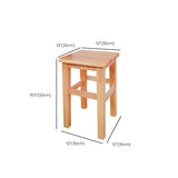 Chaise de bar à bois massif carré sans dossier sans dos avec 4 jambes