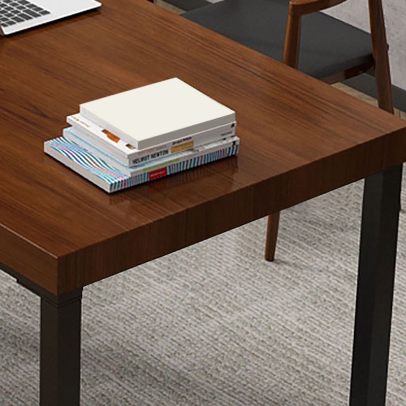Industrial Home Rectangular Office Desk Solid Wood Writing Desk Clearhalo 'furn' 'furn_office_desk' 'Furniture' 'Office Desks' 'Office Furniture' 'office_desk' 1200x1200_de4cb1c2-f877-48d7-8e76-37d455200bcc
