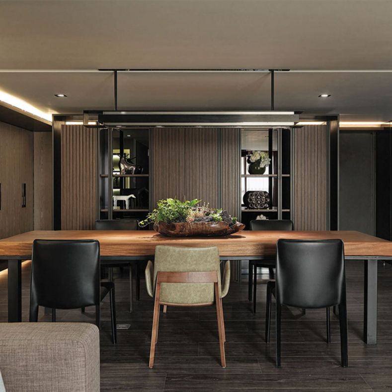 Eigentijdse keuken eetstoelen armloze lederen eetstoelen met lederen lederen