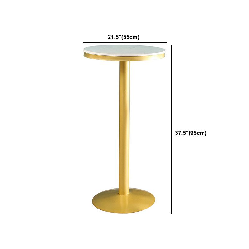 Stile glam 1/3 pezzi Set da tavolo da barra in marmo artificiale Set da tavolo fisso