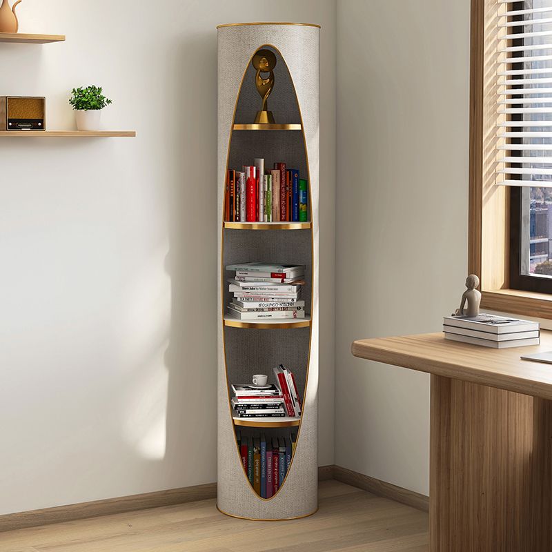 Glam Plastic Bookshelf Standard Closed Back Bookcase with Shelves