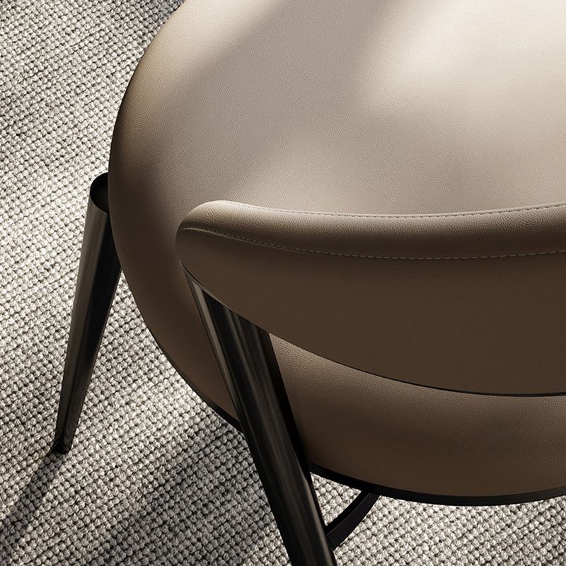 Contemporary Open Back Chair Dining Armless Chair for Kitchen with Metal Legs Clearhalo 'Dining Chairs' 'Dining Tables & Seating' 'dining_chair' 'furn' 'furn_dining_chair' 'Furniture' 'furniture_dining_chair' 'Kitchen & Dining Furniture' 1200x1200_de5242f3-e6f9-4329-addf-72460192b2cf