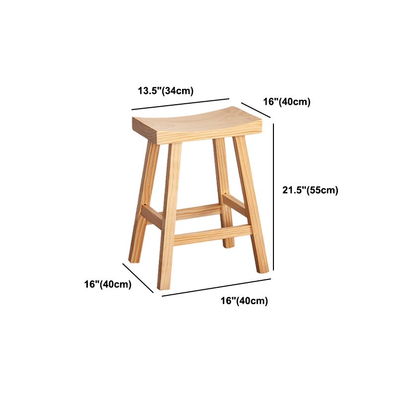 Modern Armless Backless Counter Stool Wood Cashier Bar Stool with Seat and Pedal Clearhalo 'Bar Furniture' 'Bar Stools' 'bar_stools' 'furn' 'furn_bar_stools' 'Furniture' 'Kitchen & Dining Furniture' 1200x1200_de52b04c-11c2-45a0-90ba-53d909614d43