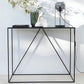 Contemporary Console Accent Table Antique Finish Sofa Console Table in Metal