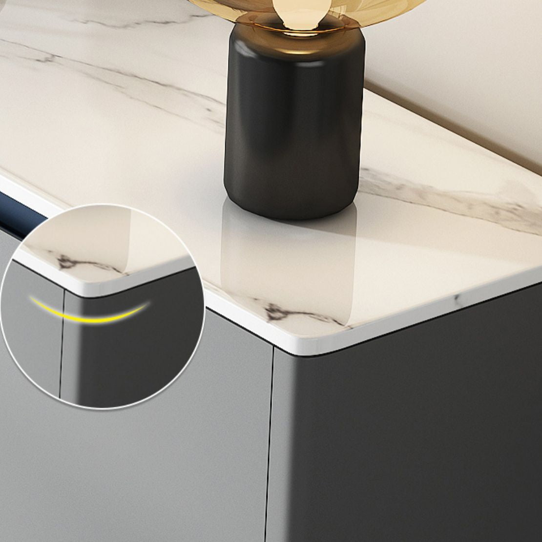 Glam Sideboard Stone Top con porta e cassetto Sideboard per soggiorno