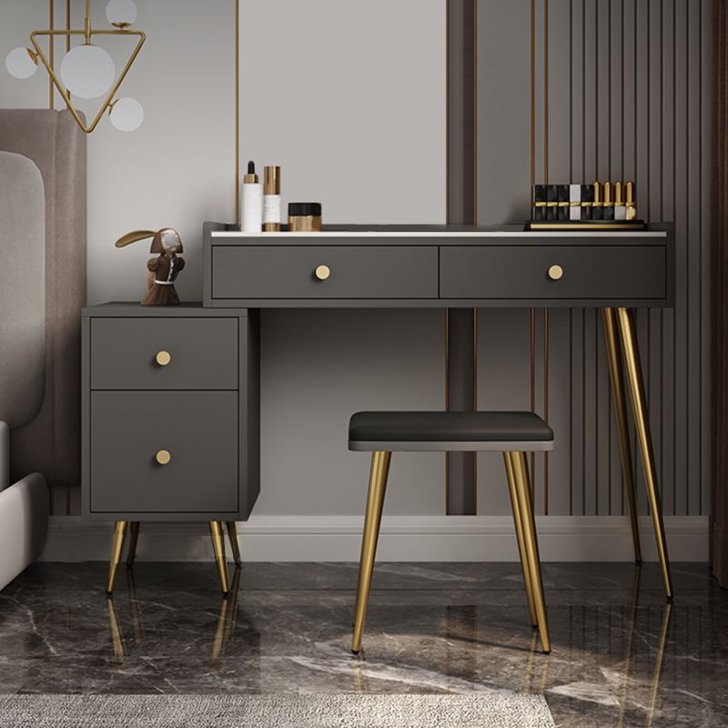 4 Drawers Makeup Table Desk Vanity - 30.7"H Vanity Table with Cabinets