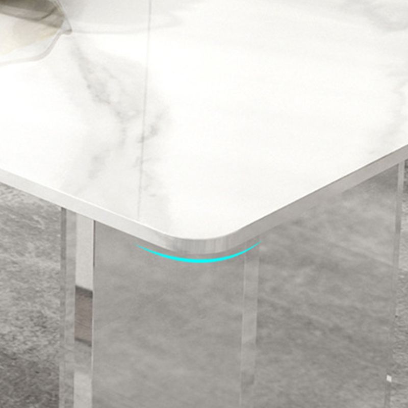 Stone Top Dining Table Contemporary Rectangle Dining Table with Double Pedestal Base Clearhalo ' dining_table' 'Dining Tables & Seating' 'Dining Tables' 'furn' 'furn_dining_table' 'Furniture' 'furniture_dining_table' 'Kitchen & Dining Furniture' 'kitchen&dining_furn' 'kitchen' 'kitchen_dining_table' 1200x1200_de54a300-d6b6-4994-9857-f82e26f6e148