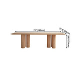Rectangle Simplicity Dining Table Solid Wood Fixed Table for Kitchen Clearhalo ' dining_table' 'Dining Tables & Seating' 'Dining Tables' 'furn' 'furn_dining_table' 'Furniture' 'furniture_dining_table' 'Kitchen & Dining Furniture' 'kitchen&dining_furn' 'kitchen' 'kitchen_dining_table' 1200x1200_de555fc1-c650-42fe-89aa-fa9630d0a4c6