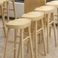 Zeitgenössischer Tresenhocker aus massivem Holz, Eimer, Wohnzimmer-Barhocker
