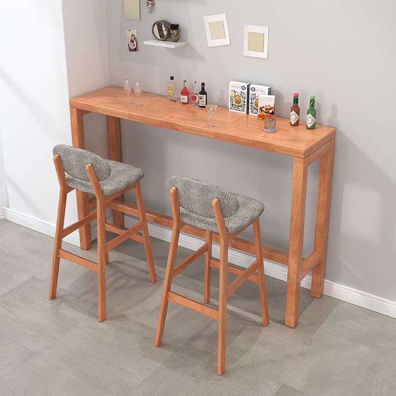Modern Dining Room Rectangle Trestle Solid Wood Bar Dining Table Clearhalo 'Bar Furniture' 'Bar Tables' 'bar_tables' 'furn' 'furn_bar_tables' 'Furniture' 'Kitchen & Dining Furniture' 1200x1200_de5657bb-341e-4341-a89b-73d94e452608