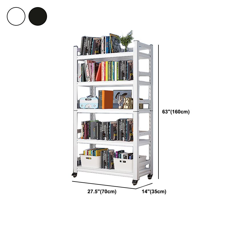 Open Standard Bookshelf Modern Minimalist Metal Rectangular Bookcase Clearhalo 'Bookcases' 'furn' 'furn_bookcases' 'Furniture' 'Office Furniture' 1200x1200_de5714bb-dcbe-4ed1-9d5e-260749facb8c