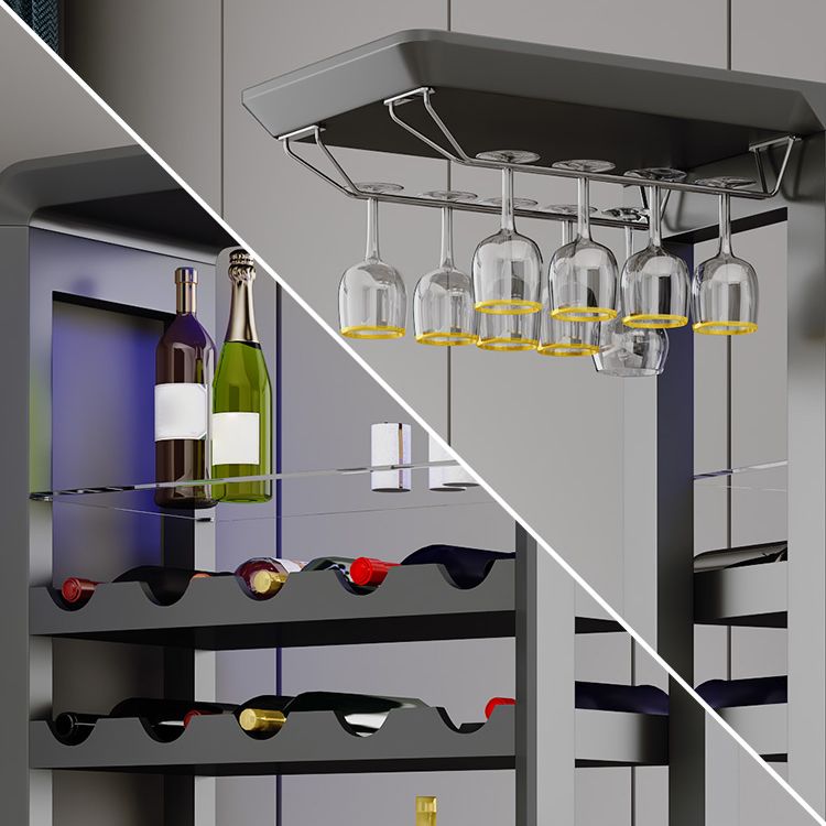 Modern Rectangle Bar Table Artificial Wood Table with Wine Cabinet for Living Room Clearhalo 'Bar Furniture' 'Bar Tables' 'bar_tables' 'furn' 'furn_bar_tables' 'Furniture' 'Kitchen & Dining Furniture' 1200x1200_de59843a-6c27-495b-add6-76525cb812fc