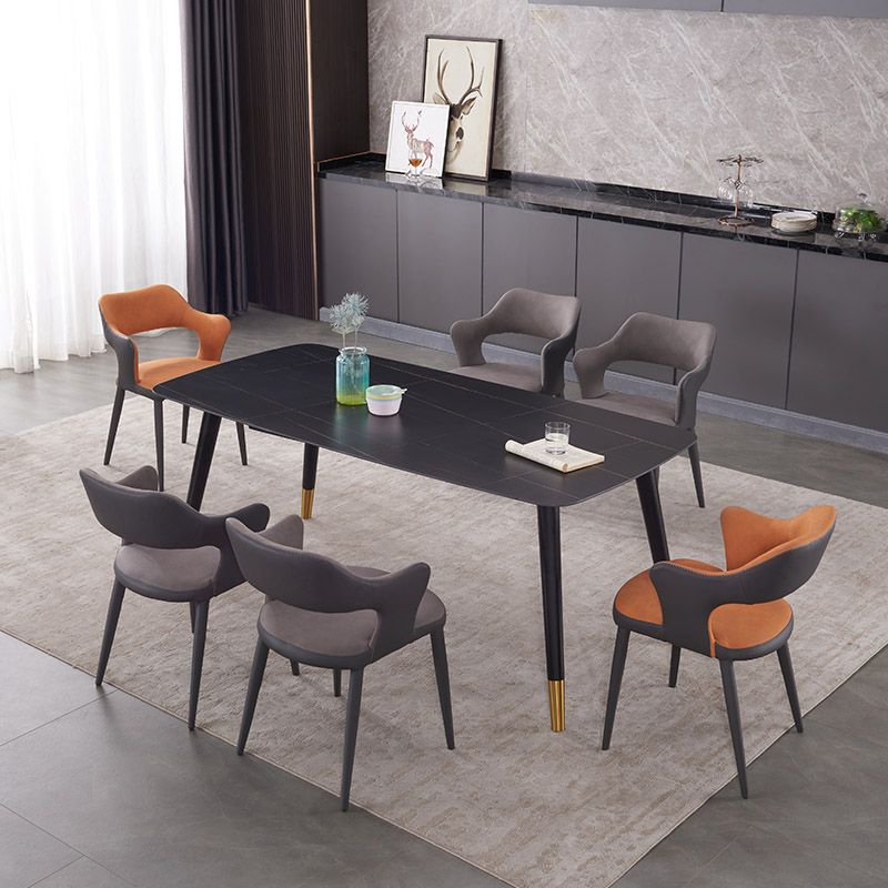 Metal Industrial Dining Room Chair Metallic Finish Open Back Dining Chair Clearhalo ' kitchen&dining_furn' 'Dining Chairs' 'Dining Tables & Seating' 'dining_chair' 'furn' 'furn_dining_chair' 'Furniture' 'furniture_dining_chair' 'Kitchen & Dining Furniture' 'kitchen' 1200x1200_de5a17c6-15b9-487f-bbc4-404258757d2d