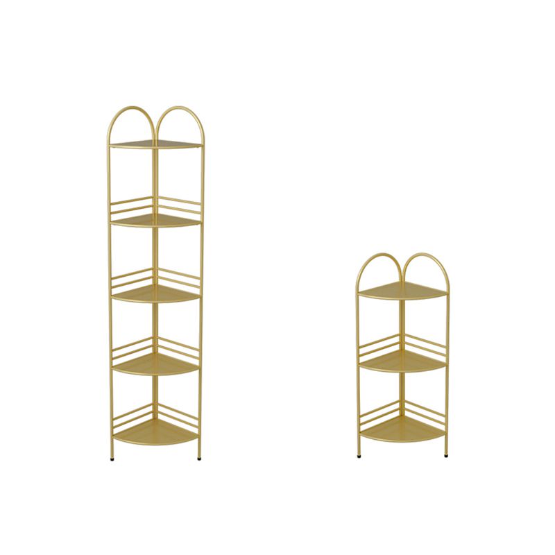 3/5-Shelf Contemporary Corner Bookshelf Iron Open Bookshelf for Living Room Clearhalo 'Bookcases' 'furn' 'furn_bookcases' 'Furniture' 'furniture_bookcases' 'Office Furniture' 1200x1200_de5a41a5-02de-4a22-b849-78d5340aafe9