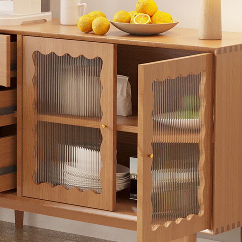 引き出し付きパインソリッドウッドダイニングサーバーコンテンポラリービュッフェテーブル