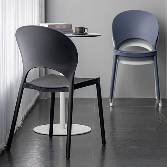 Contemporary Stacking Open Side Chair Matte Finish Home Dining Chair Clearhalo 'Dining Chairs' 'Dining Tables & Seating' 'dining_chair' 'furn' 'furn_dining_chair' 'Furniture' 'furniture_dining_chair' 'Kitchen & Dining Furniture' 1200x1200_de5b391a-7ac6-42ab-8680-48555fec5840