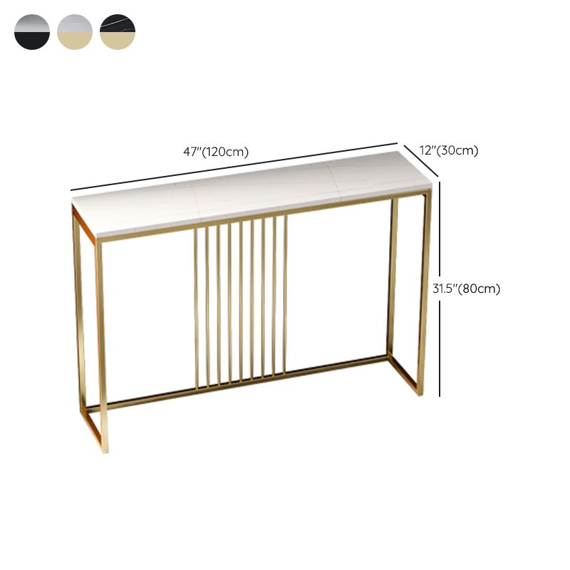 Table accent de console contemporaine Rectangle Table canapé de console dans la pierre
