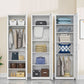 Modern Style Wardrobe Armoire Steel Home Wardrobe with Shelves