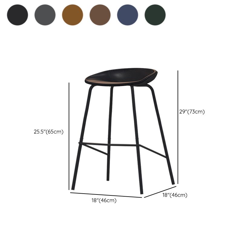 Industrial Indoor Bar Stool Upholstered Bar Stool with Metal Base Clearhalo 'Bar Furniture' 'Bar Stools' 'bar_stools' 'furn' 'furn_bar_stools' 'Furniture' 'Kitchen & Dining Furniture' 1200x1200_de5ffca0-8e4f-4377-9b27-b60afcfea82e