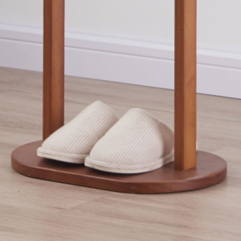 Ganchos de estante de pelaje moderno de madera sólida y colgadora de pasillo de riel colgante