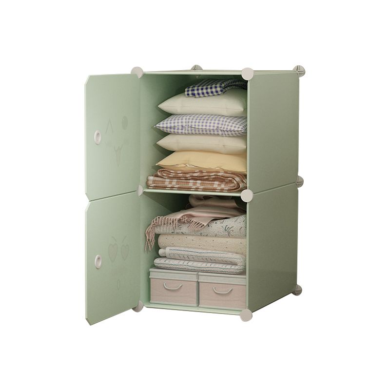Modern Style Wardrobe Green Colour Plastic Bedroom Wardrobe Closet Clearhalo 'Armoires & Wardrobes' 'armoires_wardrobes' 'Bedroom Furniture' 'furn' 'furn_armoires_wardrobes' 'Furniture' 1200x1200_de61469c-a3fa-4884-b8bc-97eb448e96b2