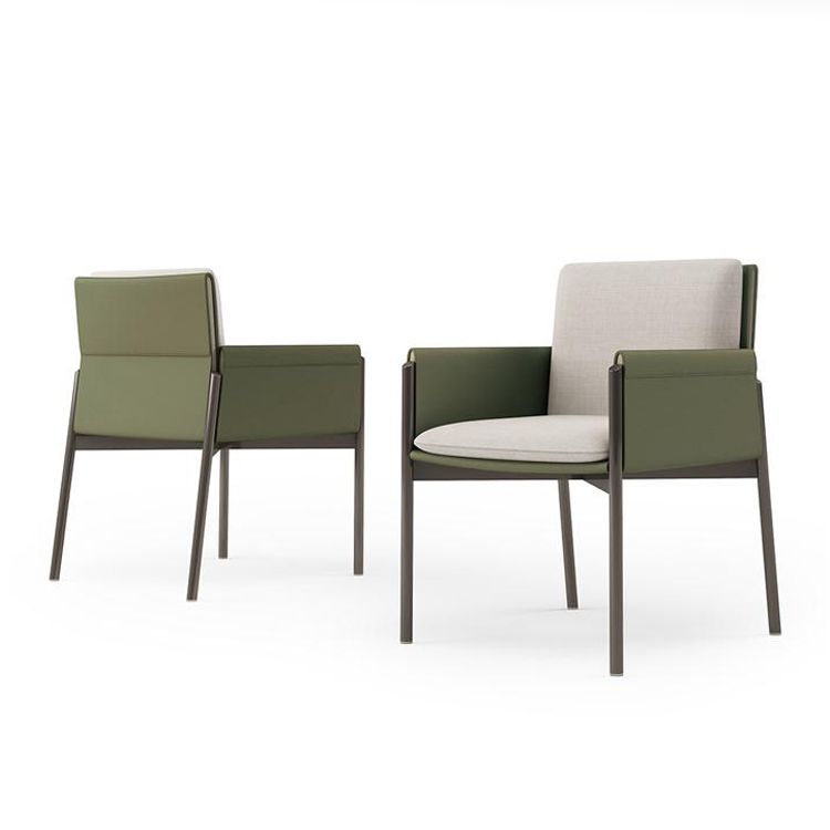 Contemporary Fabric Dining Room Chair Upholstered Arm Single Chair Clearhalo ' kitchen&dining_furn' 'Dining Chairs' 'Dining Tables & Seating' 'dining_chair' 'furn' 'furn_dining_chair' 'Furniture' 'furniture_dining_chair' 'Kitchen & Dining Furniture' 'kitchen' 1200x1200_de61fa08-6f5f-4585-a0a1-9546ceca26d4