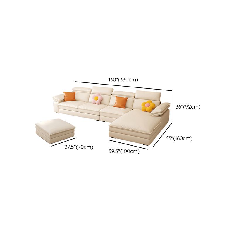 Sofá con durmiente de cuero sintético contemporáneo en la almohada blanca con los brazos del sofá cama
