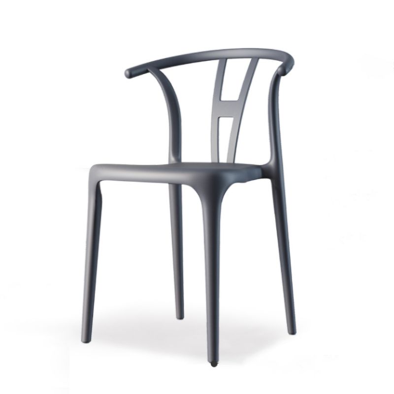 Contemporary Style Plastic Dining Chair Wishbone Back Chair for Kitchen Clearhalo ' kitchen&dining_furn' 'Dining Chairs' 'Dining Tables & Seating' 'dining_chair' 'furn' 'furn_dining_chair' 'Furniture' 'furniture_dining_chair' 'Kitchen & Dining Furniture' 'kitchen' 1200x1200_de62bf63-80ba-4625-a0f5-ca09b0196c5e