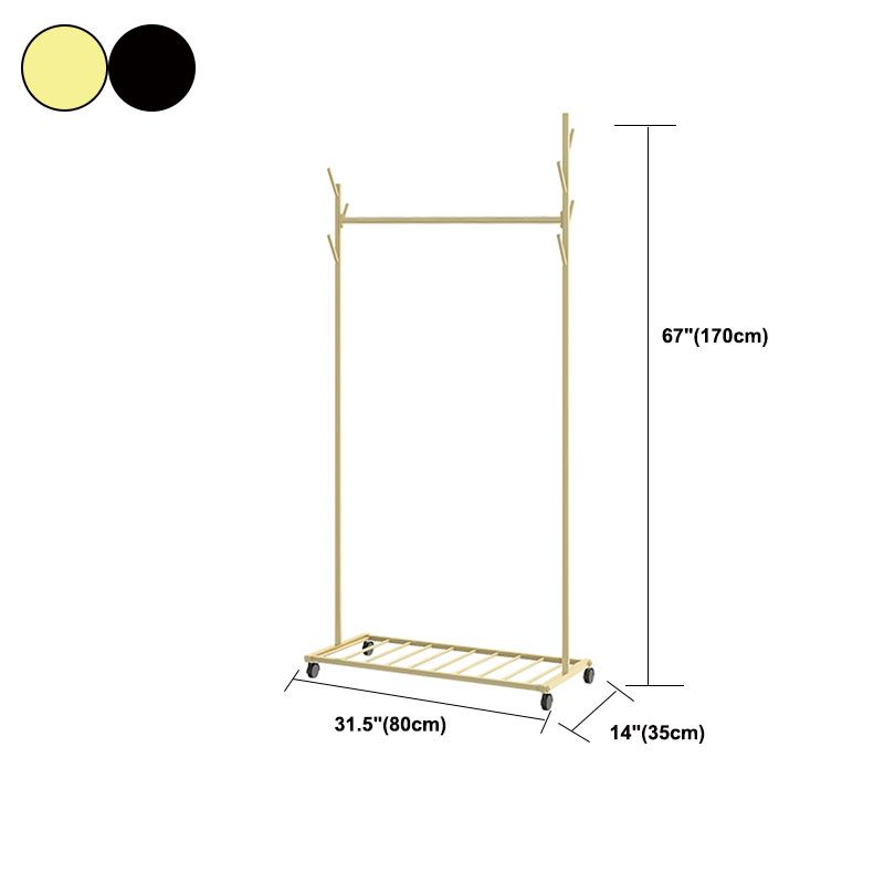 Glam Coat Hanger Metal No Distressed Entryway Kit With Storage Shelving Clearhalo 'Entry & Mudroom Furniture' 'furn' 'furn_hall_tree_coat_racks' 'Furniture' 'Hall Trees & Coat Racks' 'hall_tree_coat_racks' 1200x1200_de63096e-59c6-46ef-b67c-fe3e338ac3c2