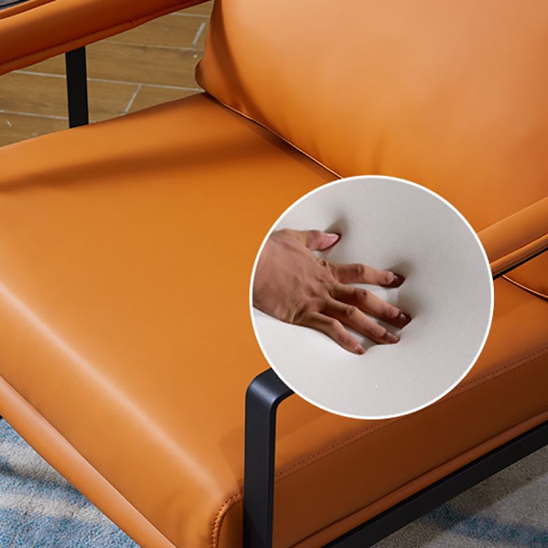 Arms Included Arm Chair Metal Frame Chair with Pillow Back for Living Room, 28.34" Wide Clearhalo 'Accent Chairs' 'accent_chairs' 'Chairs & Seating' 'furn' 'furn_accent_chairs' 'Furniture' 'Living Room Furniture' 1200x1200_de63c108-1c49-4203-b982-df7969a74384