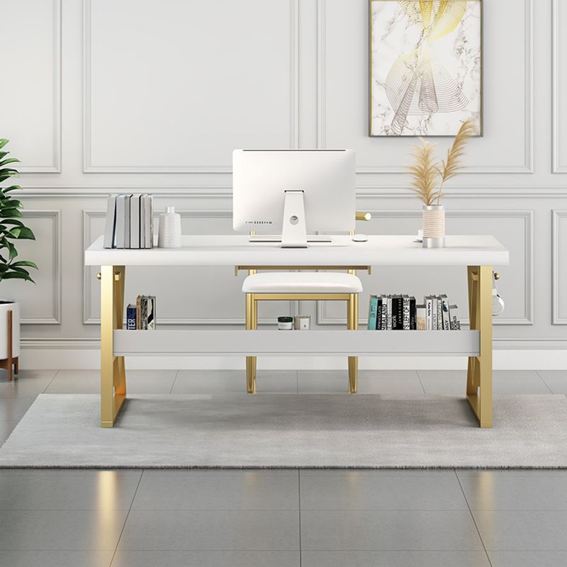 Massief hout rechthoekig schrijfbureau 1-plank 29.53 "Tall Office Desk