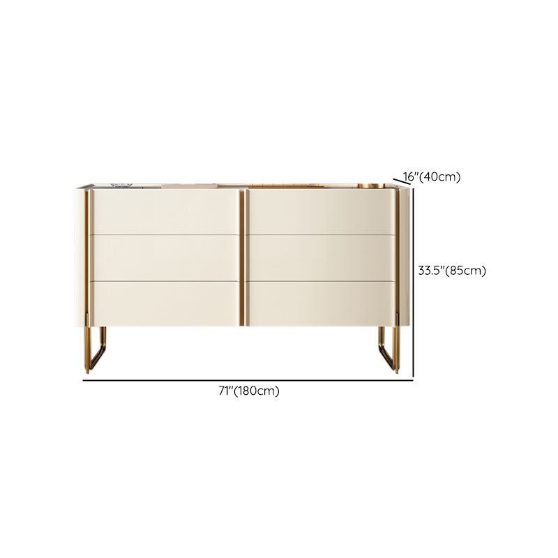 Ladekast met stenen opbergkast Klassieke glamoureuze ladekast met lades